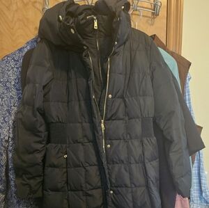 Cole Haan Women's Black Puffer Long Jacket-EUC